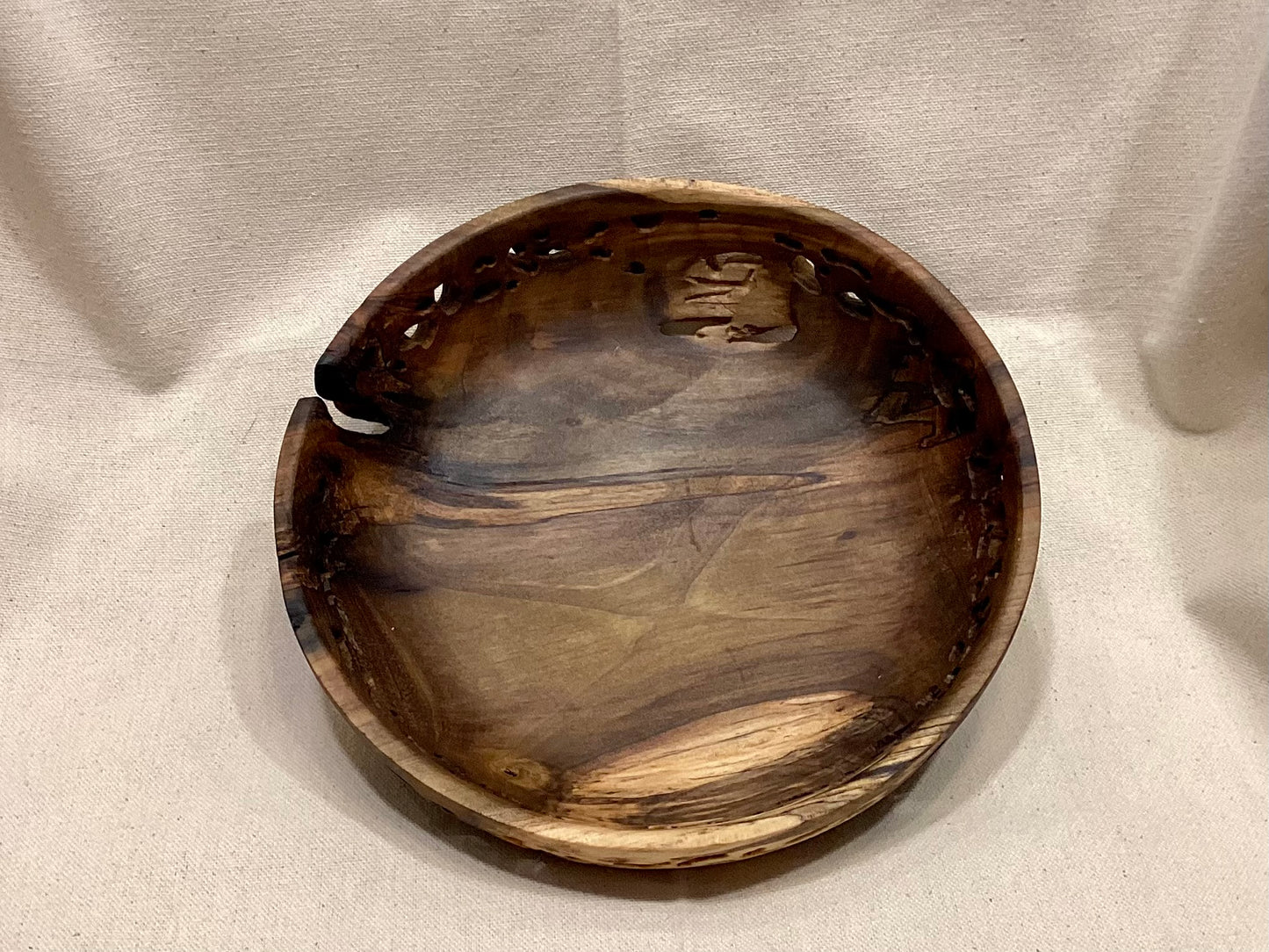 Lace Carved Spalted Bowl