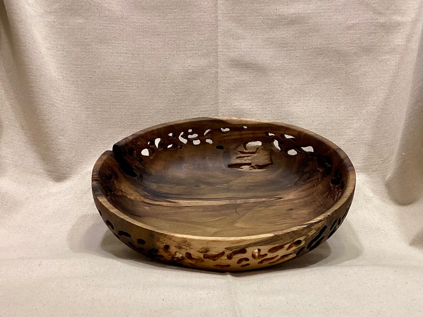 Lace Carved Spalted Bowl