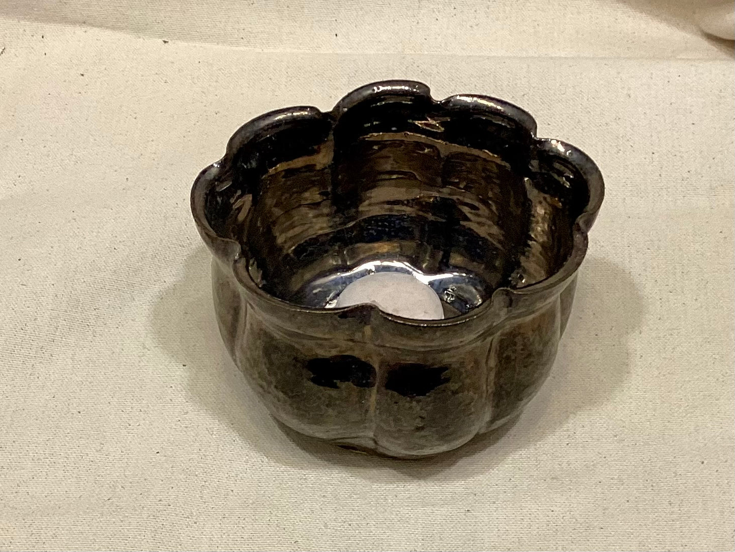 Scalloped Palladium Decorative Bowl