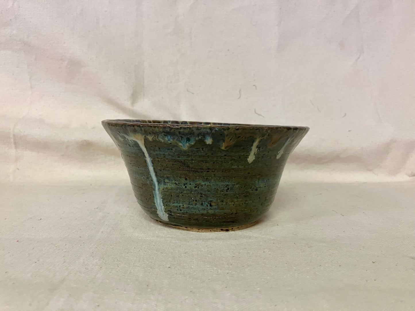 Blue Luster Drip Bowl