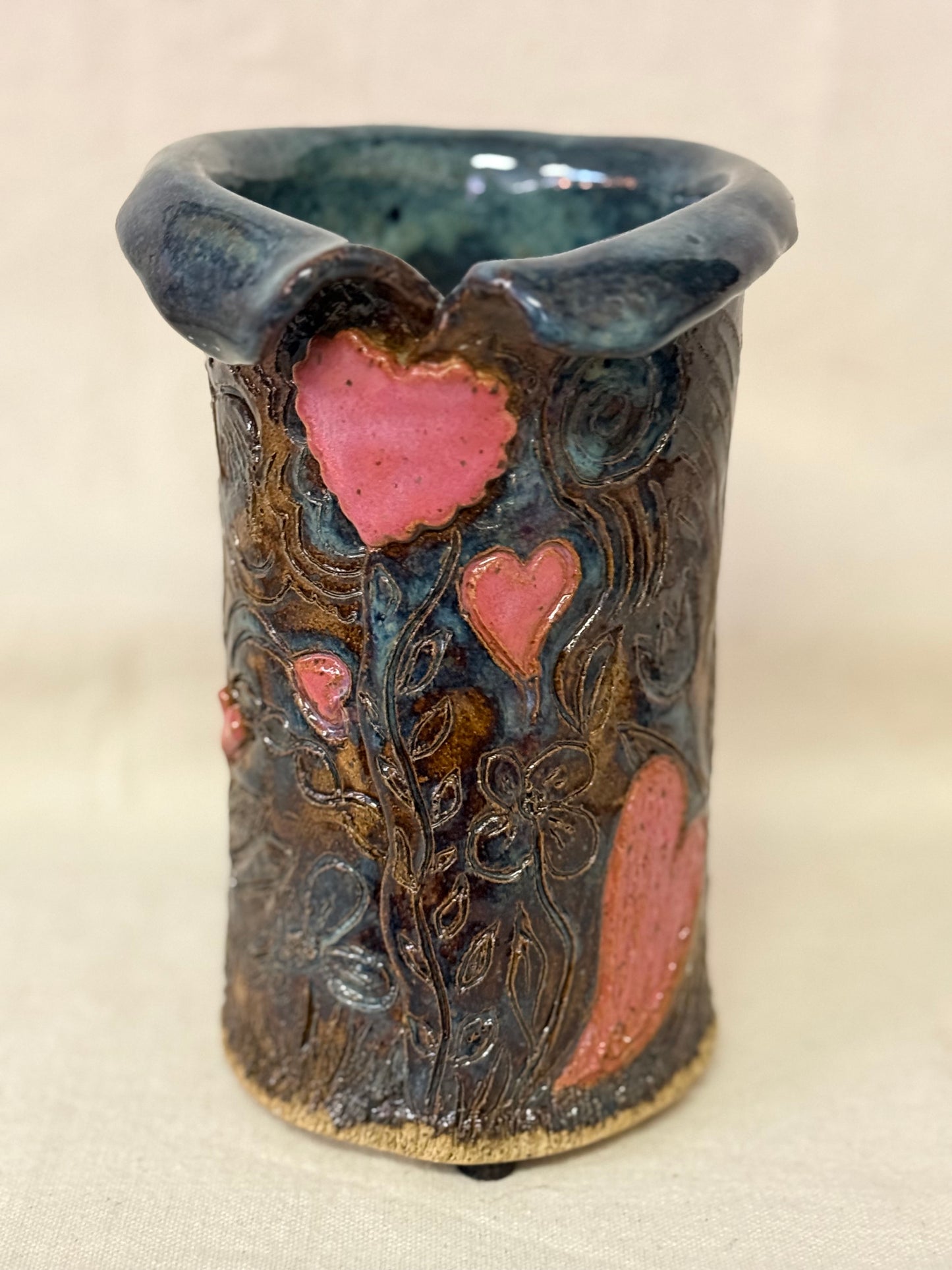 Blue Rutile Valentine Vase