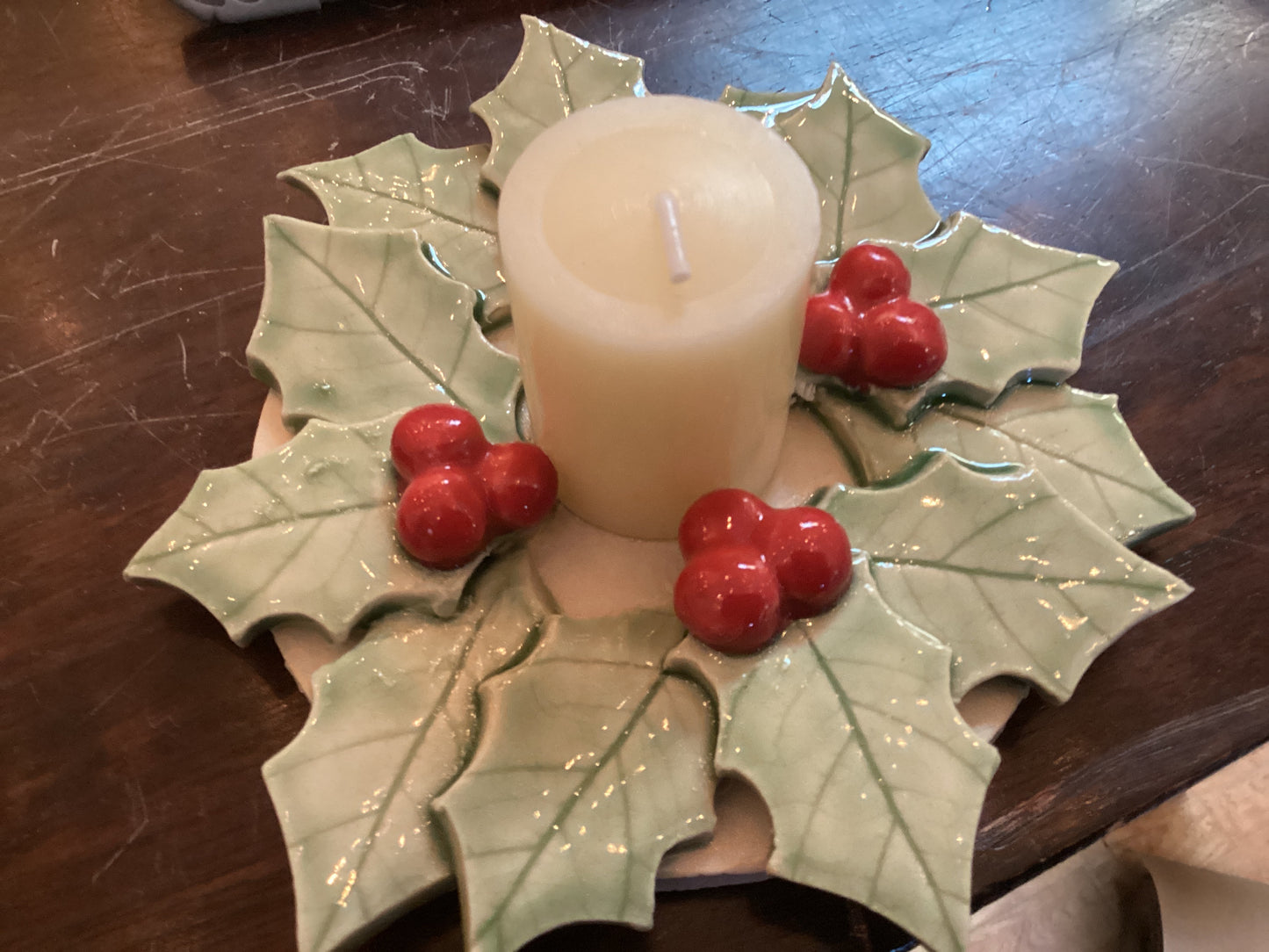 Bev holly candle votive