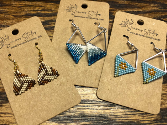 Hand Woven Beaded Earrings $25