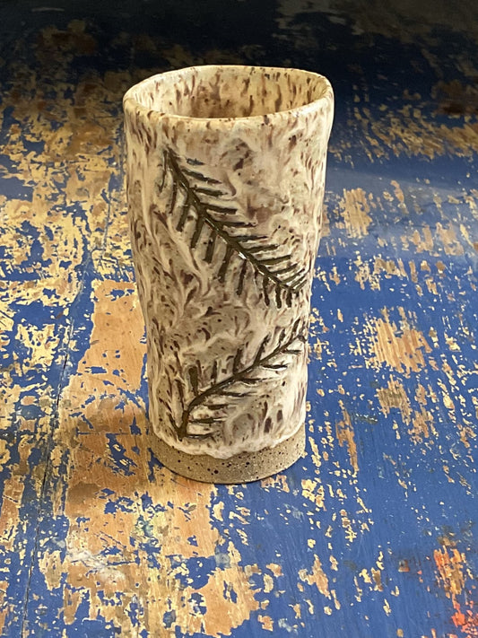 Branch Vase - Winterwood with green inlay