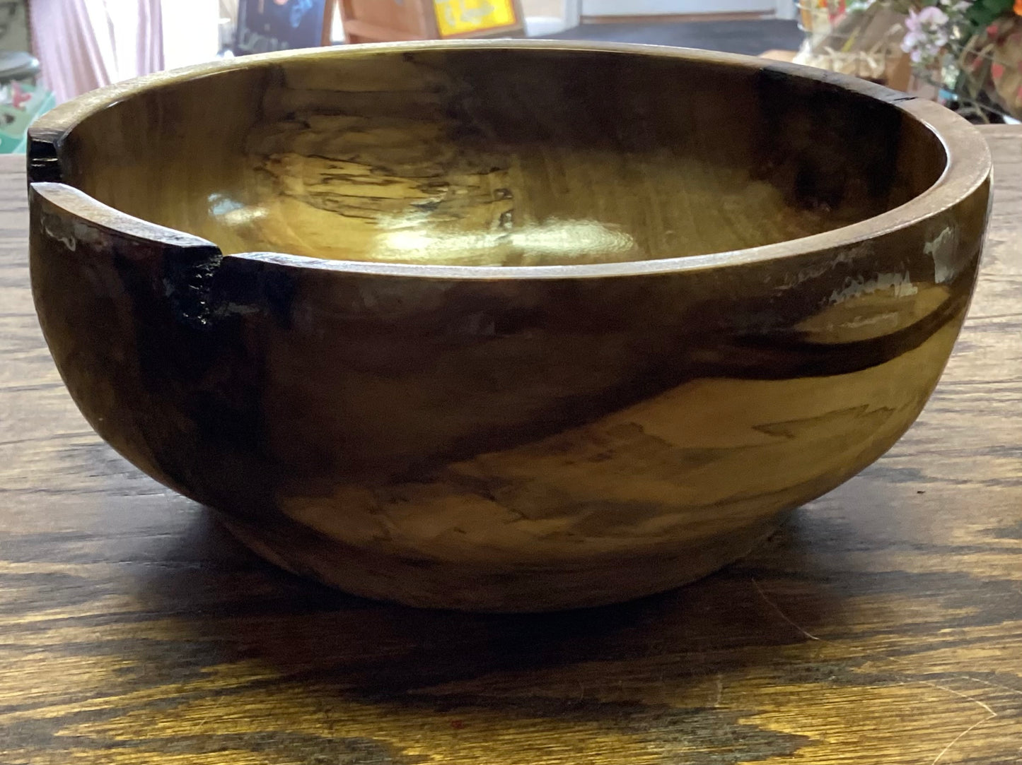 Live Edge Spalted Hickory Bowl. RP #19