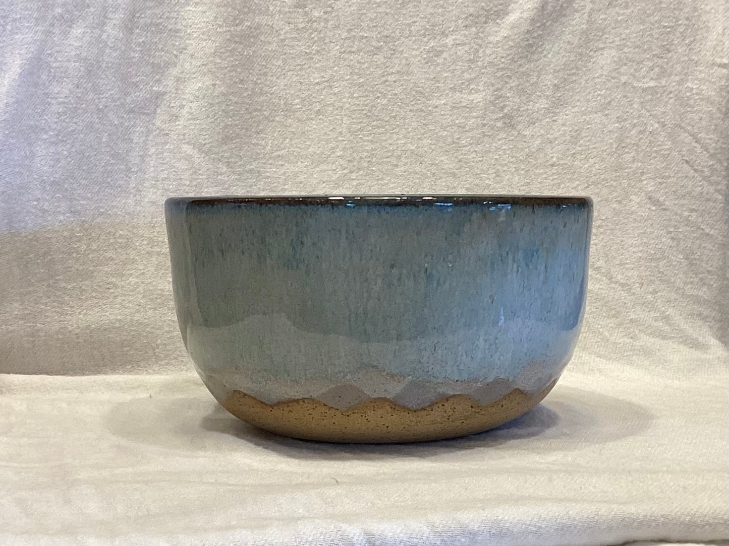 Large Sage Blue Diamond Bowl