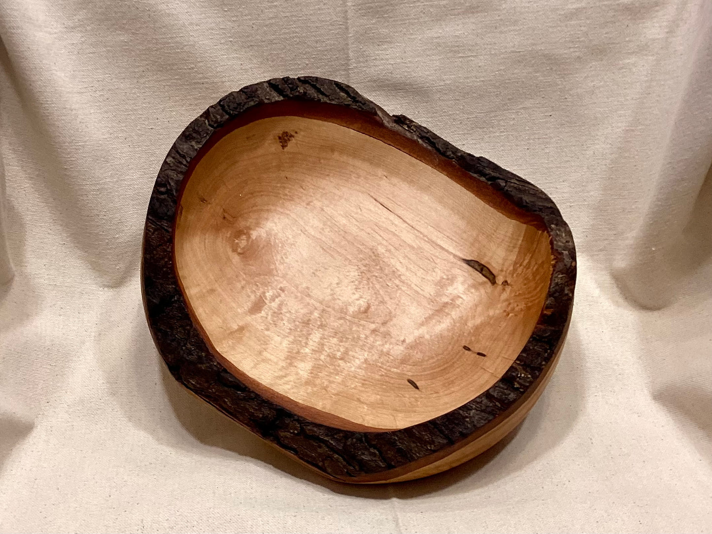 Live Edge Green Red Maple Bowl