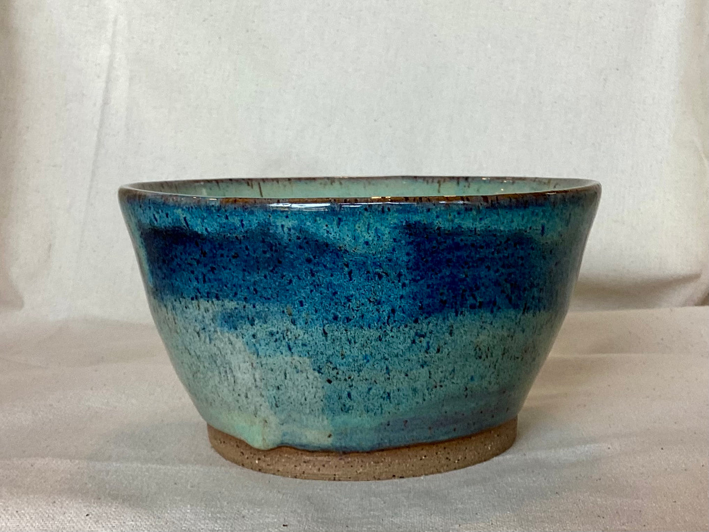 Speckled Blue and Tan Bowl