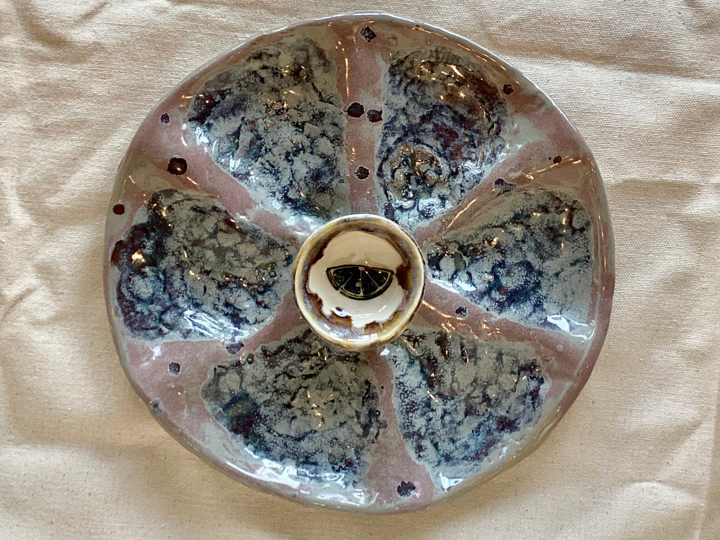 Blue Lemon Oyster Tray