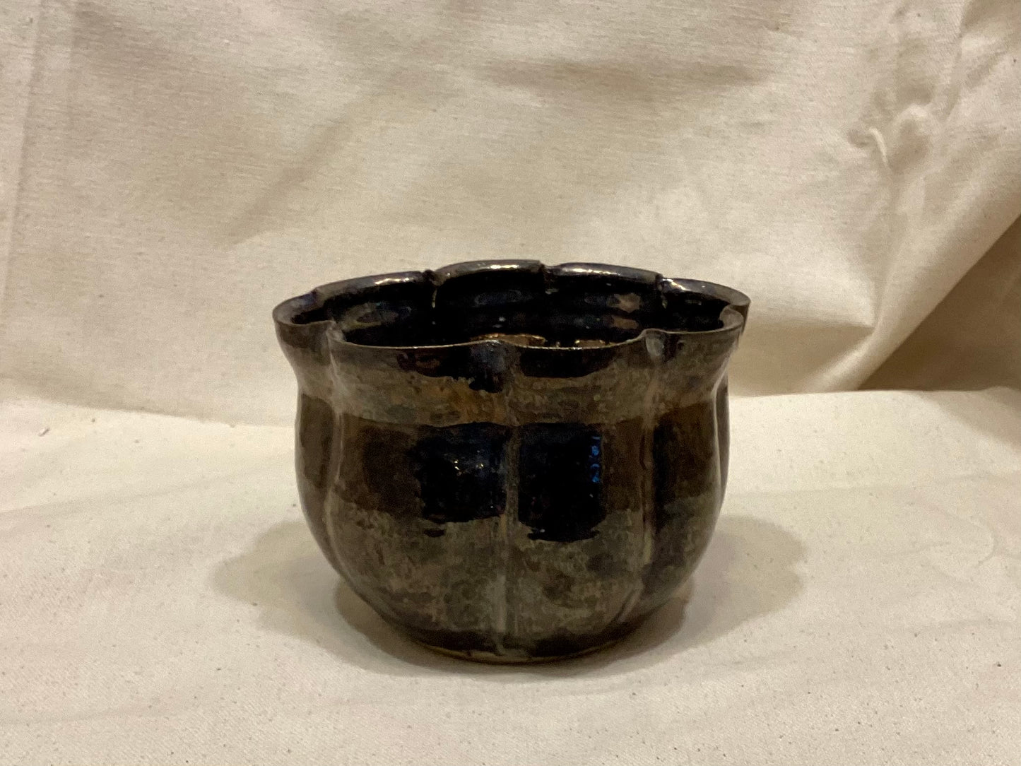 Scalloped Palladium Decorative Bowl