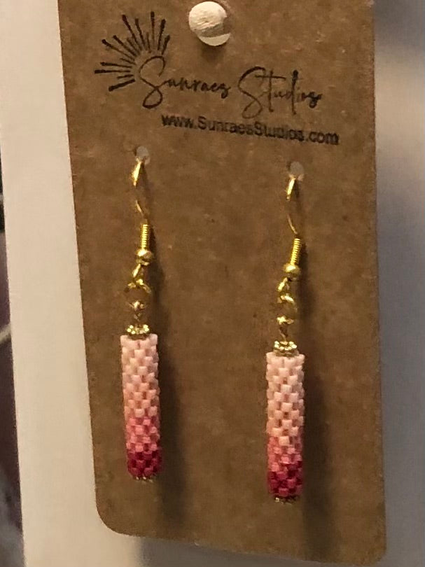 Hand Woven Beaded Earrings $25