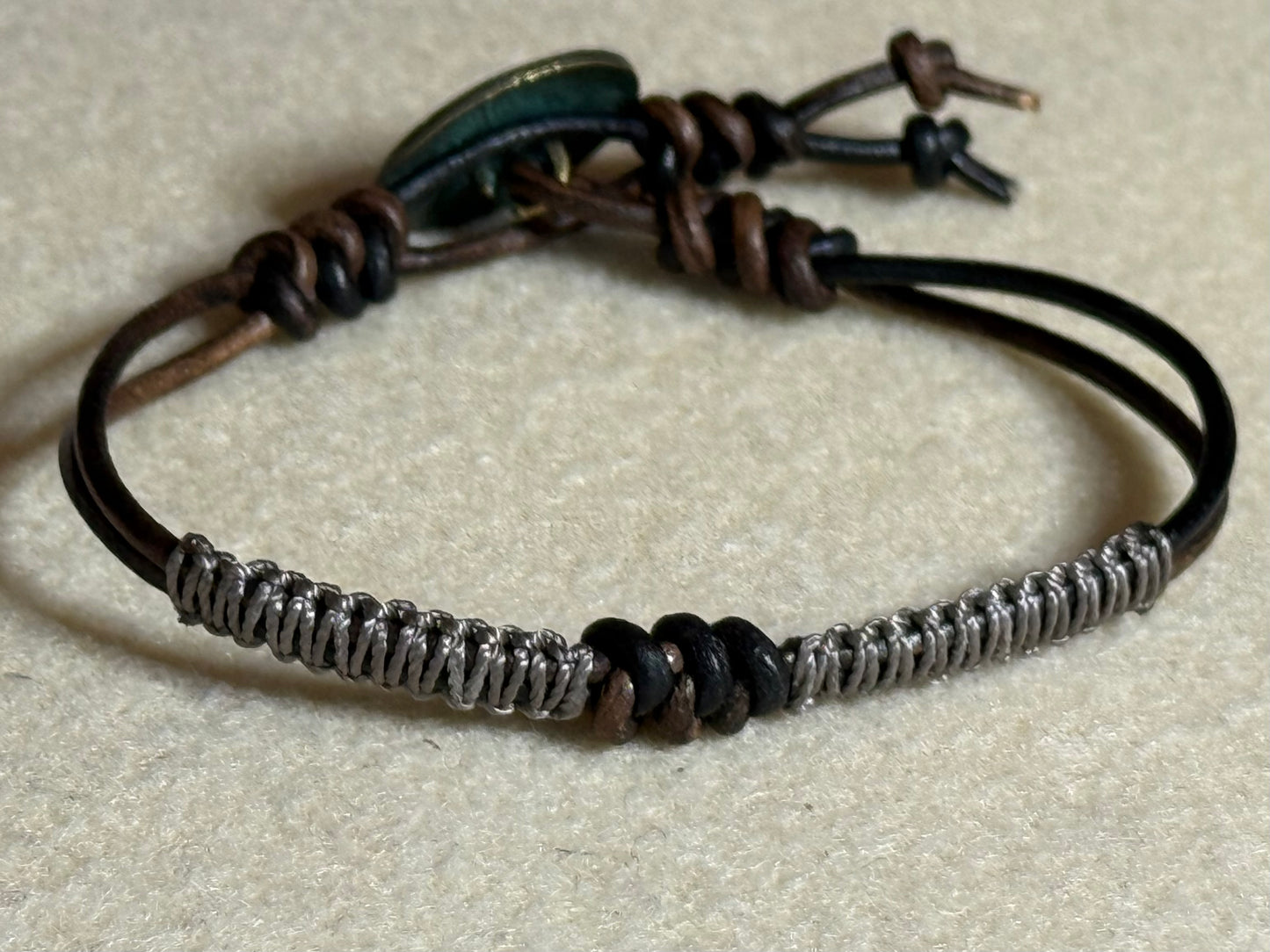 Leather Snake Knot Bracelet