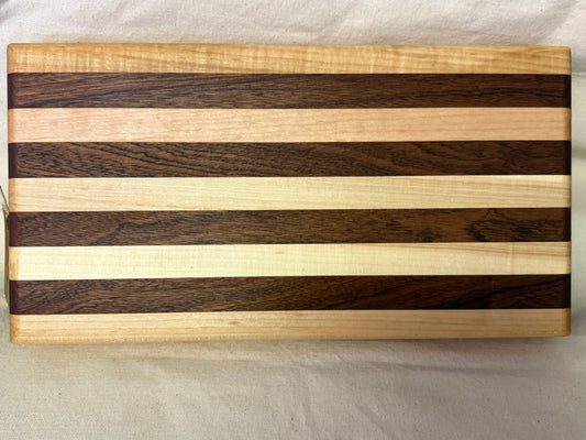 Black Walnut and Maple Butcher Block Cutting or Charcuterie Board
