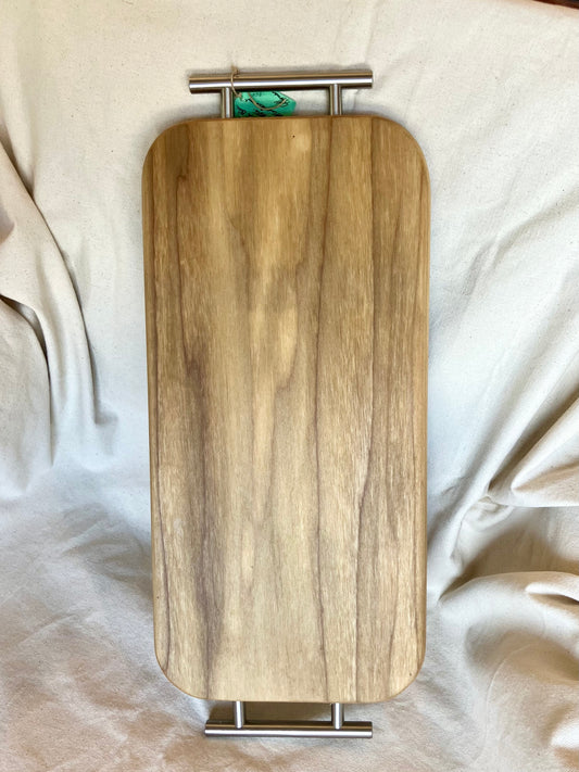 Silver Handled Maple Charcuterie Tray