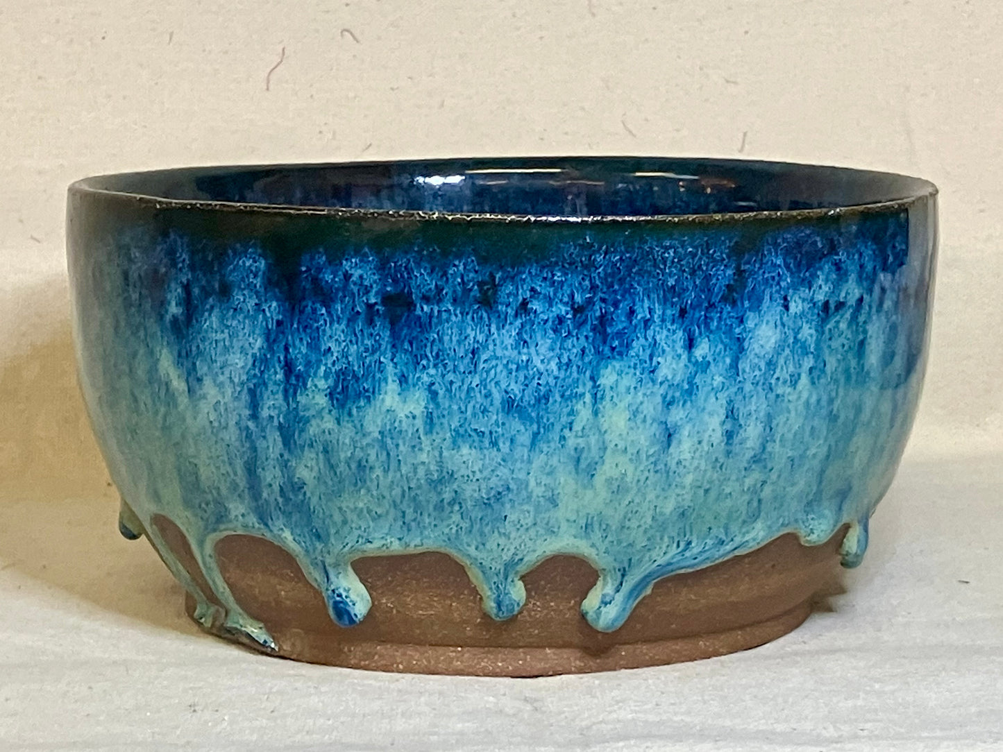 Large Blue Drippy Bowl