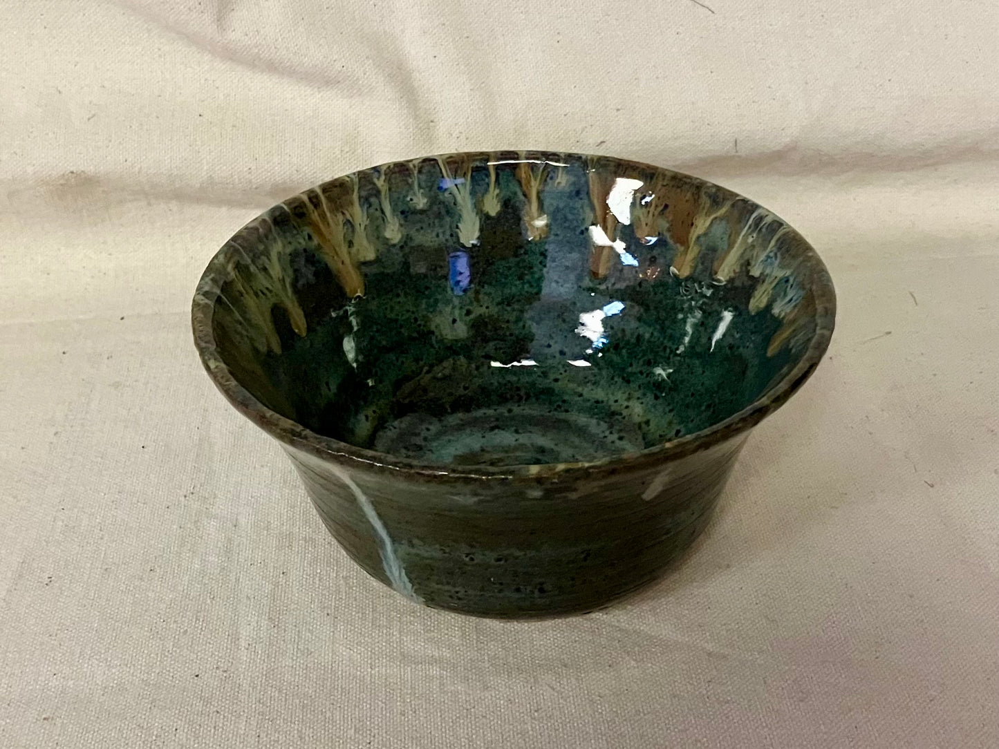 Blue Luster Drip Bowl
