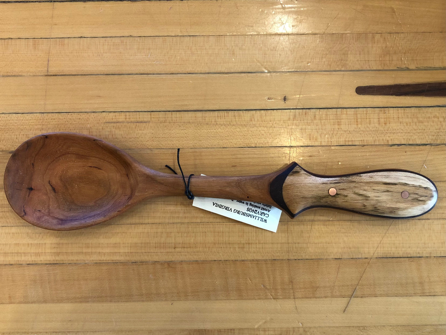 Cherry Burl Spoon with Spalted Maple and Black Walnut Handle