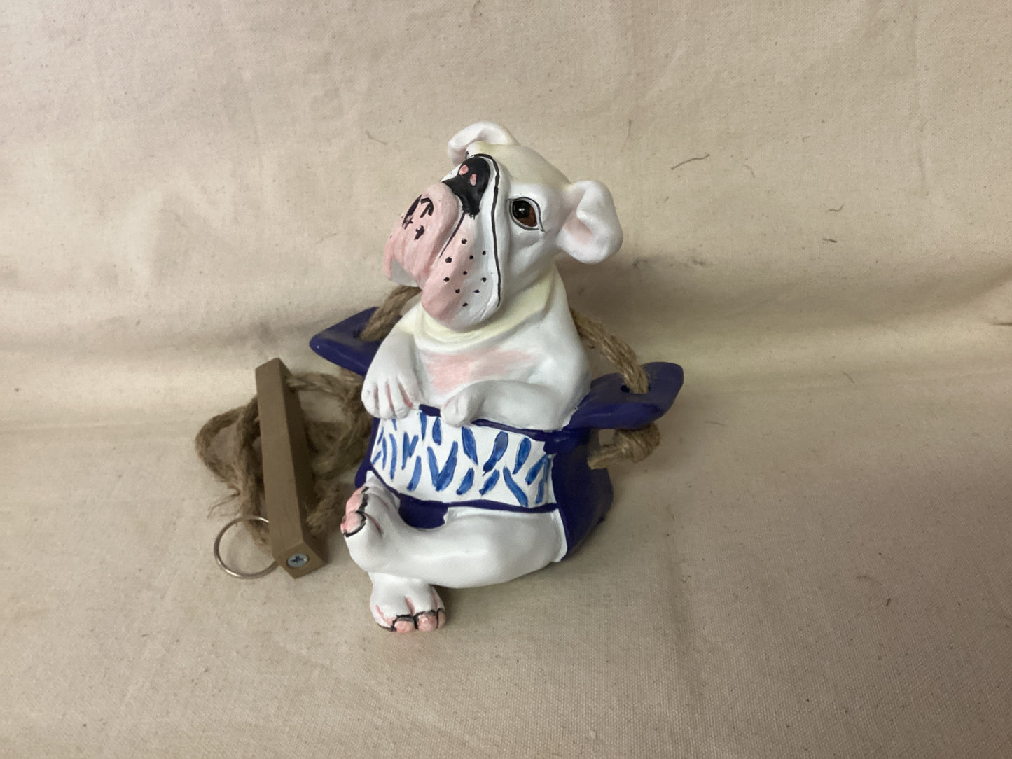 Bulldog on Swing