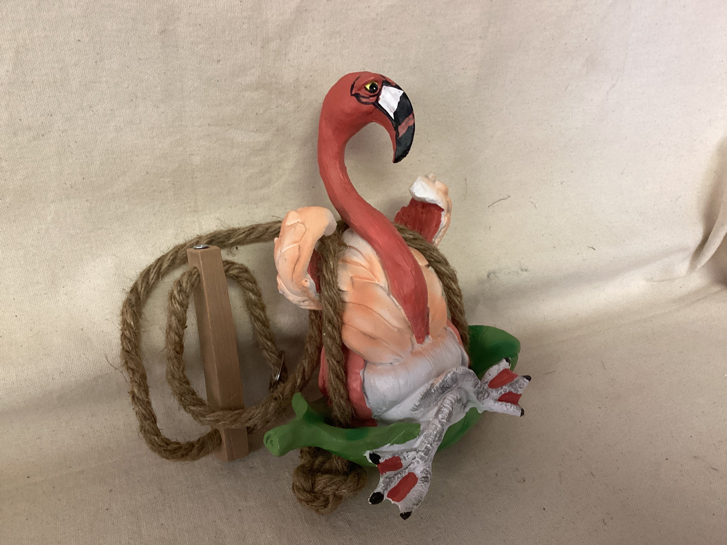 Flamingo on Swing