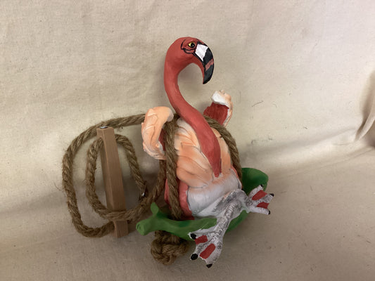 Flamingo on Swing