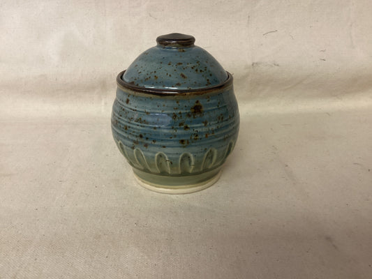 Blue Jar with Lid